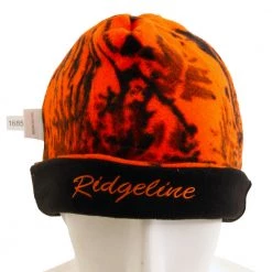 Ridgeline Adult Double Layer Reversible Beanie Black/Blaze Camo -Ridgeline Sales Store 124617 4 n