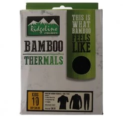 Ridgeline Kids Bamboo 3-Piece Thermal Clothing Pack Black Size 10