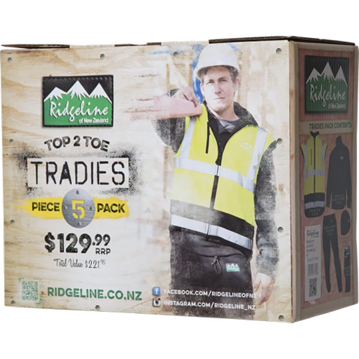 Ridgeline Top To Toe 5 Piece Tradies Clothing Pack Yellow/Black S 8 Ridgeline Top To Toe 5 Piece Tradies Clothing Pack Yellow/Black S - Image 6