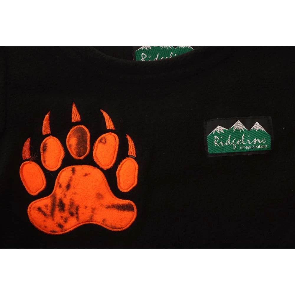 Ridgeline Paw Fleece Kids T-Shirt Size 6 Months Black/Blaze 3 Ridgeline Paw Fleece Kids T-Shirt Size 6 Months Black/Blaze