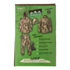 Ridgeline Stalker Mens 5 Piece Fleece Clothing Pack Buffalo Camo 4XL -Ridgeline Sales Store 163374 5 n y 8