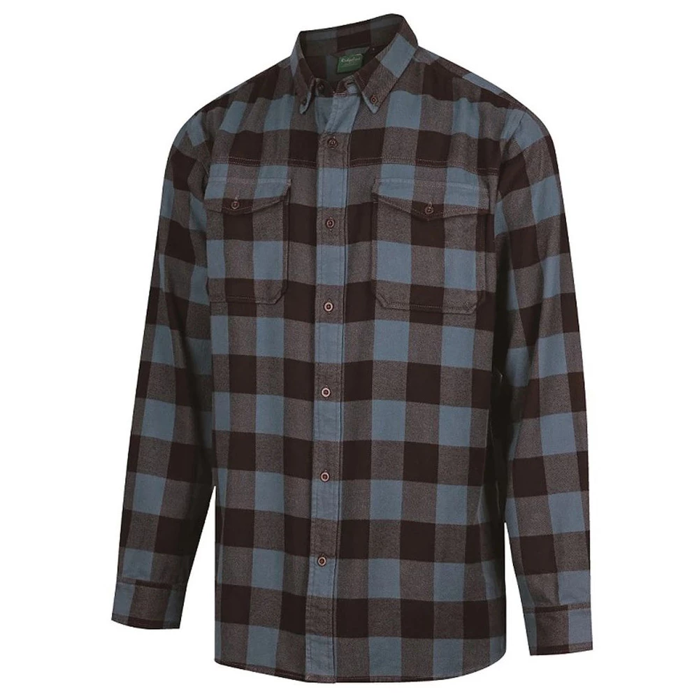 Ridgeline Organic Mens Check Shirt Blue 3 Ridgeline Organic Mens Check Shirt Blue