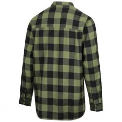 Ridgeline Organic Mens Check Shirt Olive