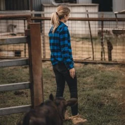 Ridgeline Organic Womens Check Shirt Blue -Ridgeline Sales Store ridg 60525