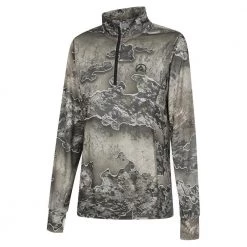 Ridgeline Micro Lite Long Sleeve Womens Zip Excape Camo