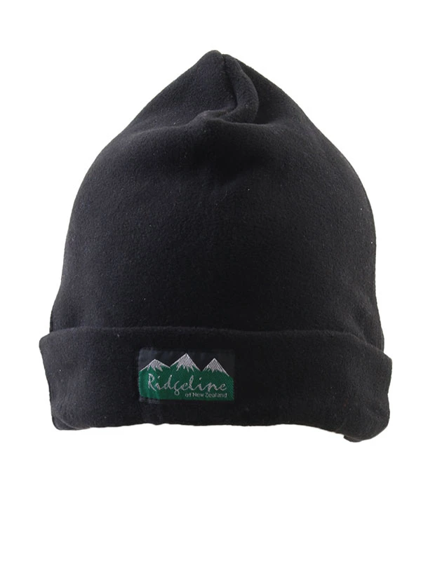 Ridgeline Classic Two Layer Fleece Beanie Black 4 Ridgeline Classic Two Layer Fleece Beanie Black - Image 2