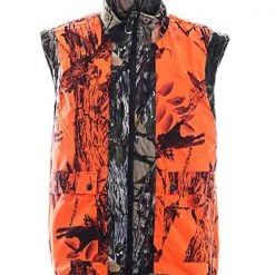 Ridgeline Trapper Reversible Hunting Vest Blaze/Buffalo Camo M -Ridgeline Sales Store rlcvrz m 4 1