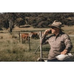 Ridgeline Yard Placket Mens Long Sleeve Shirt Beech -Ridgeline Sales Store yard placket beech 2